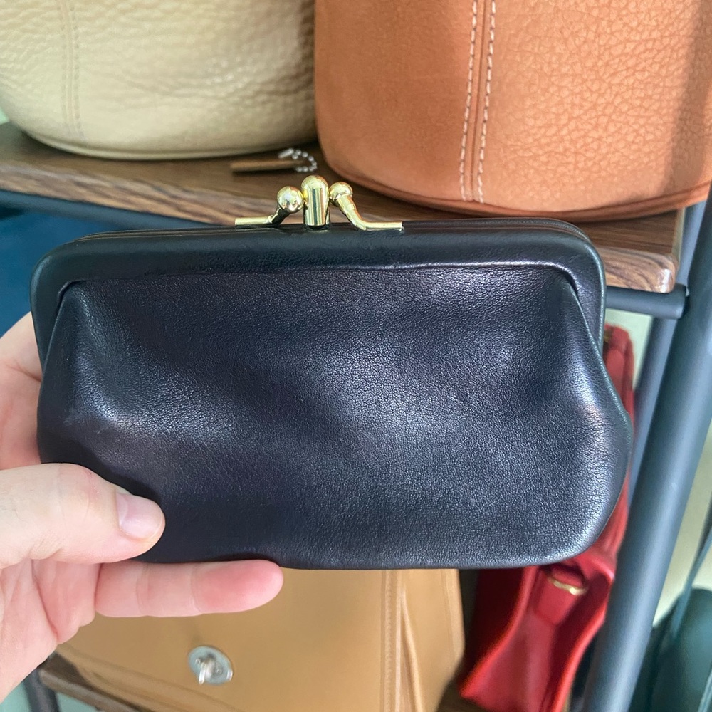 Vintage Coach Double Kiss lock Coin Purse